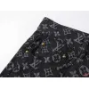 Louis Vuitton Black Denim Print Shorts #A52983 Louis Vuitton Black Denim Print Shorts #A52983