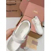Miu Miu Womens Soft Leather Mary Jane Sneakers #A66066