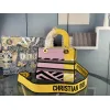 D-ior Lady D - Lite Bag With Vibrant Pink And Artistic Embellishments size:24×20×11cm #A53709 D-ior Lady D - Lite Bag With Vibrant Pink And Artistic Embellishments size:24×20×11cm #A53709