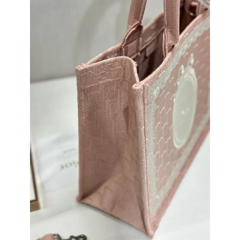 Dior Toile de Jouy Garden Embroidery Canvas Book Tote Bag #A65911 Dior Toile de Jouy Garden Embroidery Canvas Book Tote Bag #A65911