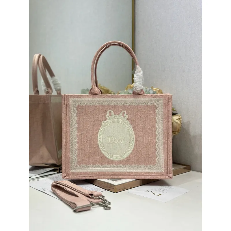Dior Toile de Jouy Garden Embroidery Canvas Book Tote Bag #A65911 Dior Toile de Jouy Garden Embroidery Canvas Book Tote Bag #A65911