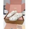 Miu Miu Womens Retro Calfskin Leather Ballet Flats #A66080