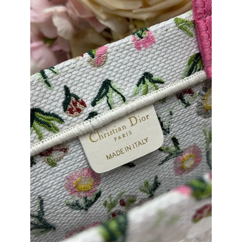 Dior Toile de Jouy Garden Embroidery Canvas Book Tote Bag #A65912
