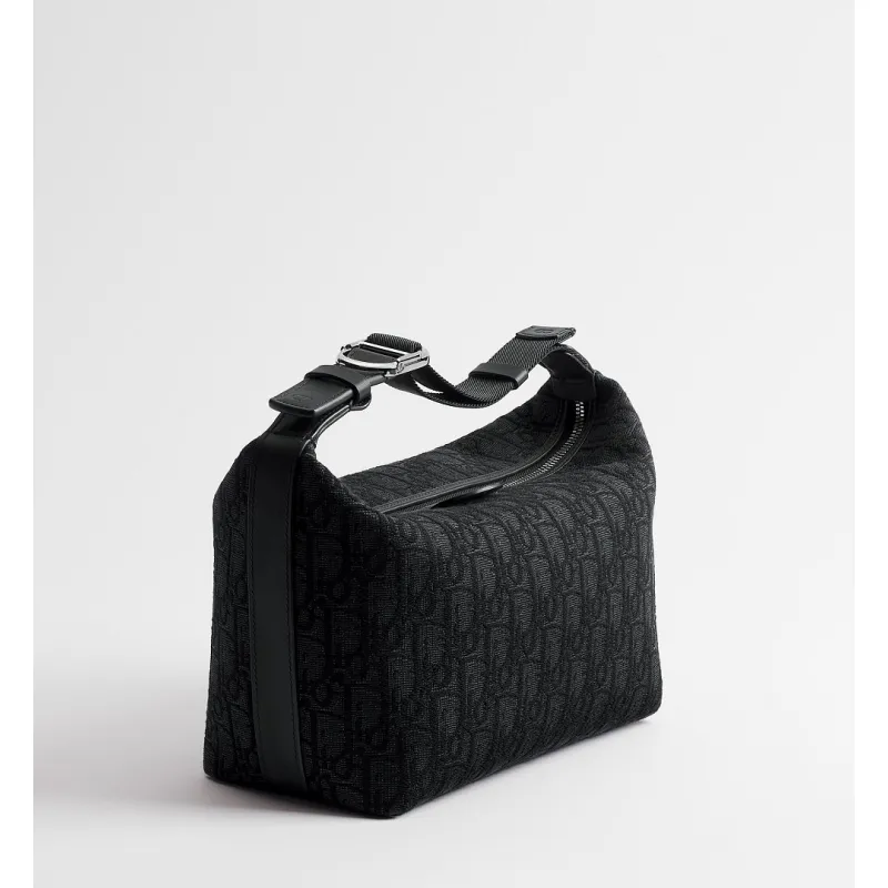Dior Jett Oblique Jacquard Shoulder Bag CD Logo Adjustable Strap Mini Handbag #A65967 Dior Jett Oblique Jacquard Shoulder Bag CD Logo Adjustable Strap Mini Handbag #A65967