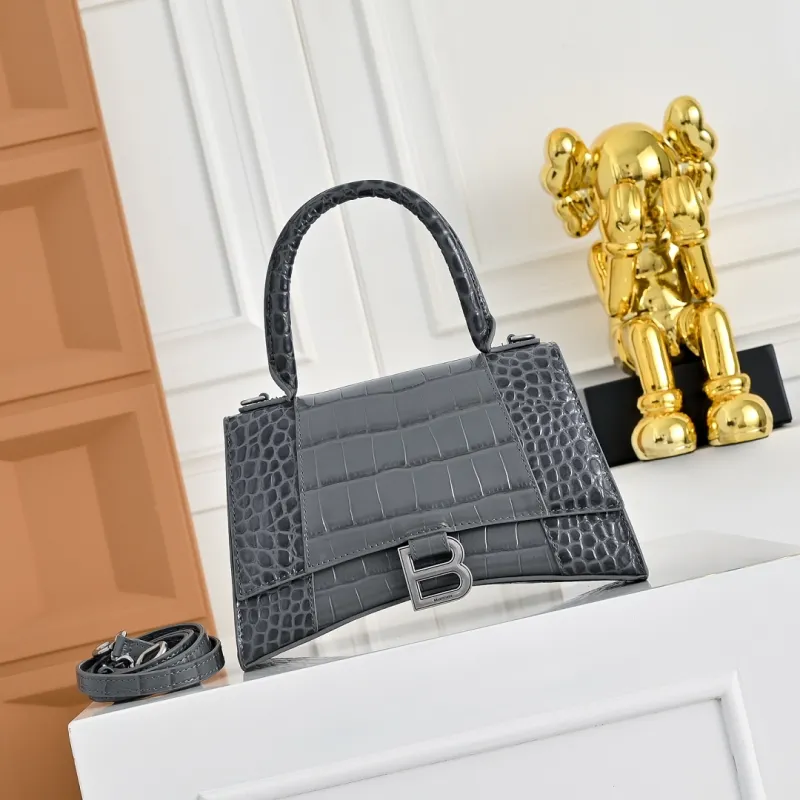 Balenciaga Hourglass Croc Embossed Handbag 23x10x24cm #A64981