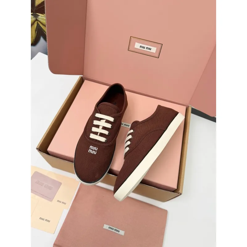 Miu Miu Womens Retro Calfskin Leather Ballet Flats #A66078 Miu Miu Womens Retro Calfskin Leather Ballet Flats #A66078