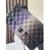 Chanel No.112 Iridescent Gradient Classic Flap Bag Gold CC Chain Quilted Leather Shoulder Bag #A65959 Chanel No.112 Iridescent Gradient Classic Flap Bag Gold CC Chain Quilted Leather Shoulder Bag #A65959