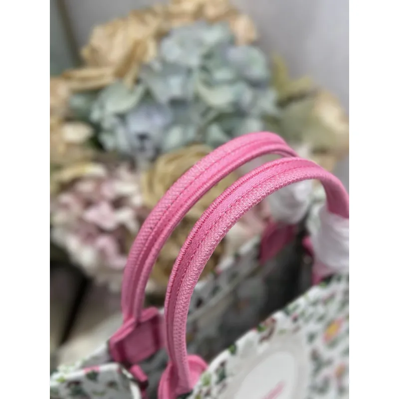 Dior Toile de Jouy Garden Embroidery Canvas Book Tote Bag #A65912