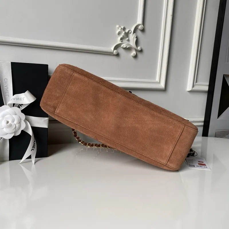 Chanel AS6281 Maxi Classic Flap Bag Vintage Gold Hardware Suede Leather Shoulder Handbag #A65955 Chanel AS6281 Maxi Classic Flap Bag Vintage Gold Hardware Suede Leather Shoulder Handbag #A65955