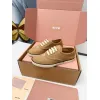 Miu Miu Womens Retro Calfskin Leather Ballet Flats #A66077