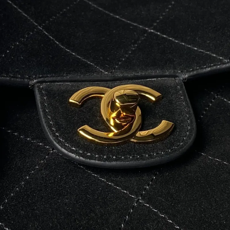 Chanel AS6281 Maxi Classic Flap Bag Vintage Gold Hardware Suede Leather Shoulder Handbag #A65955 Chanel AS6281 Maxi Classic Flap Bag Vintage Gold Hardware Suede Leather Shoulder Handbag #A65955