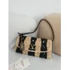 valentino 22116 Garavani Devain Black Beige Striped Raffia Shoulder Crossbody Handbag #A65998 valentino 22116 Garavani Devain Black Beige Striped Raffia Shoulder Crossbody Handbag #A65998