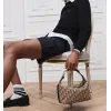 Dior Jett Vintage Oblique Jacquard Shoulder Bag Gold CD Buckle Mini Underarm Handbag #A65968