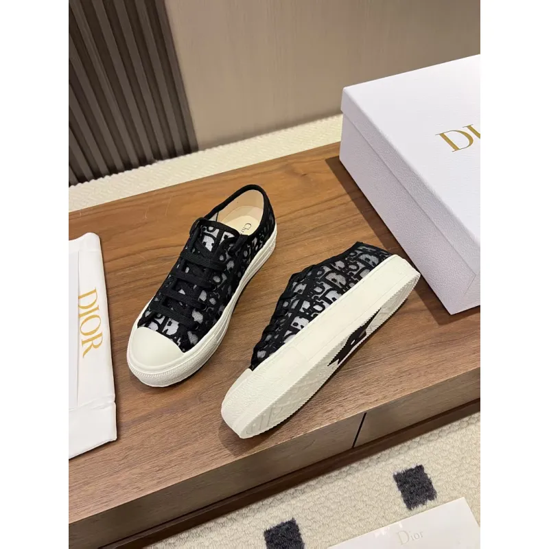 Dior Womens Oblique Embroidered Mesh Sneakers #A66049 Dior Womens Oblique Embroidered Mesh Sneakers #A66049