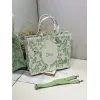 Dior Toile de Jouy Garden Embroidery Canvas Book Tote Bag #A65913