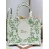 Dior Toile de Jouy Garden Embroidery Canvas Book Tote Bag #A65913