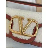 valentino MINI LOC Shearling & Leather Crossbody Bag 20×11×5cm #A65017