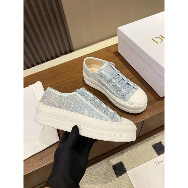 Dior Womens Oblique Embroidered Mesh Sneakers #A66051 Dior Womens Oblique Embroidered Mesh Sneakers #A66051
