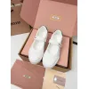 Miu Miu Womens Soft Leather Mary Jane Sneakers #A66065
