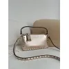 valentino Garavani Rockstud Metallic Leather Crossbody Bag 19×13×7cm #A65015