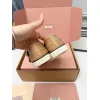 Miu Miu Womens Retro Calfskin Leather Ballet Flats #A66073