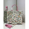 Dior Toile de Jouy Garden Embroidery Canvas Book Tote Bag #A65912