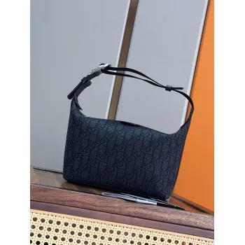 Dior Jett Oblique Jacquard Shoulder Bag CD Logo Adjustable Strap Mini Handbag #A65967
