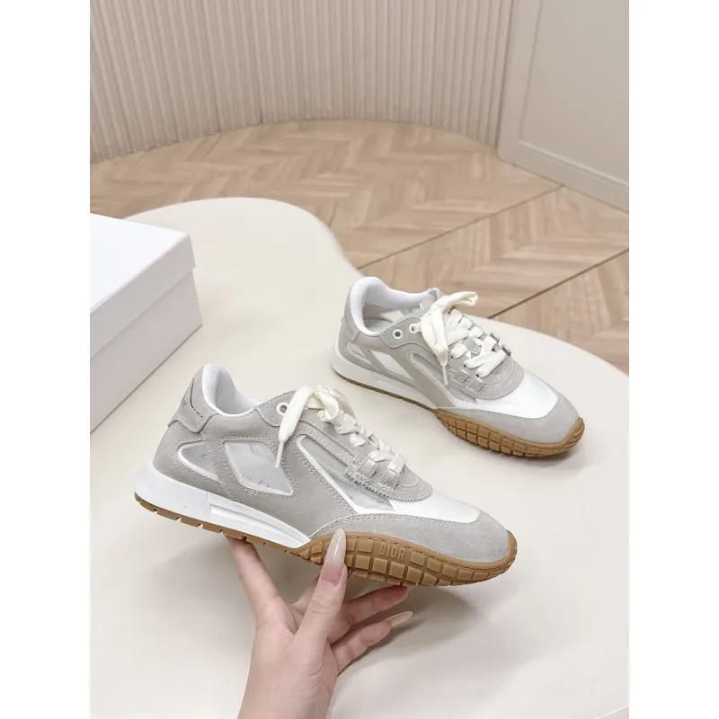 Dior Womens Early Spring Premium Suede and Leather Sneakers #A66046