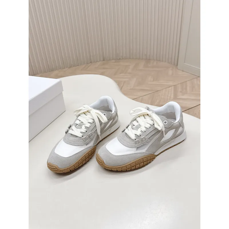 Dior Womens Early Spring Premium Suede and Leather Sneakers #A66046