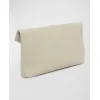 YSL 769307 LE Envelope Off-White Lambskin Fold Clutch Evening Handbag #A65995