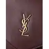 YSL 841702 LE Envelope Burgundy Lambskin Chain Shoulder Crossbody Evening Clutch Handbag #A65994