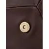 YSL 841702 LE Envelope Burgundy Lambskin Chain Shoulder Crossbody Evening Clutch Handbag #A65994