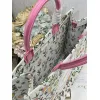 Dior Toile de Jouy Garden Embroidery Canvas Book Tote Bag #A65912
