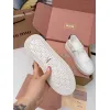 Miu Miu Womens Soft Leather Mary Jane Sneakers #A66067