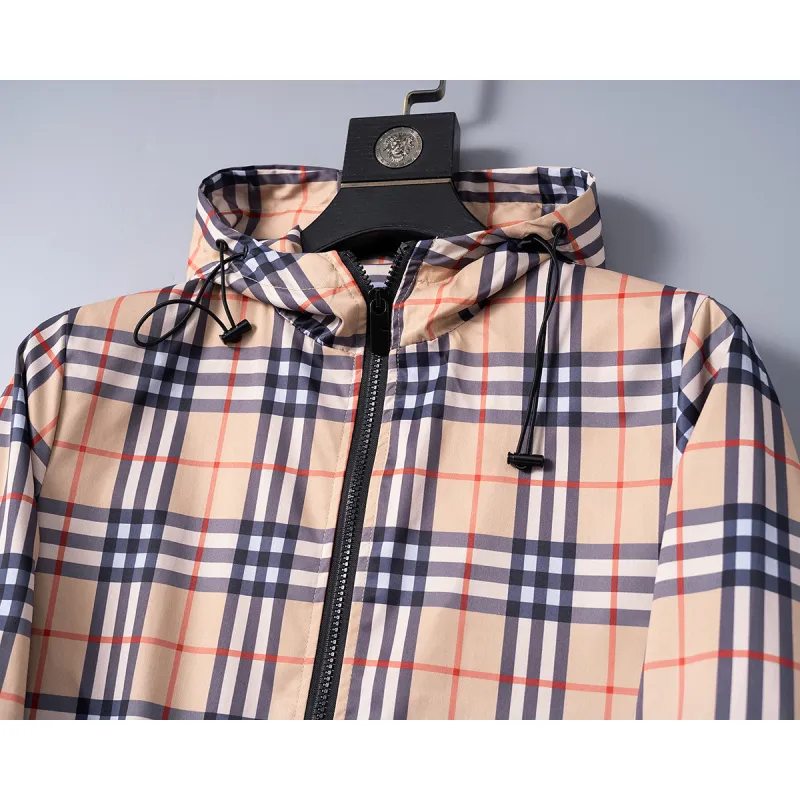 Burberry Mens Checkered Hooded Jacket #A54239