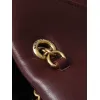 YSL 841702 LE Envelope Burgundy Lambskin Chain Shoulder Crossbody Evening Clutch Handbag #A65994