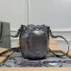 Balenciaga Bucket Bag Metallic Leather Studded Details Edgy Urban Style size:15×17×19cm #A54207