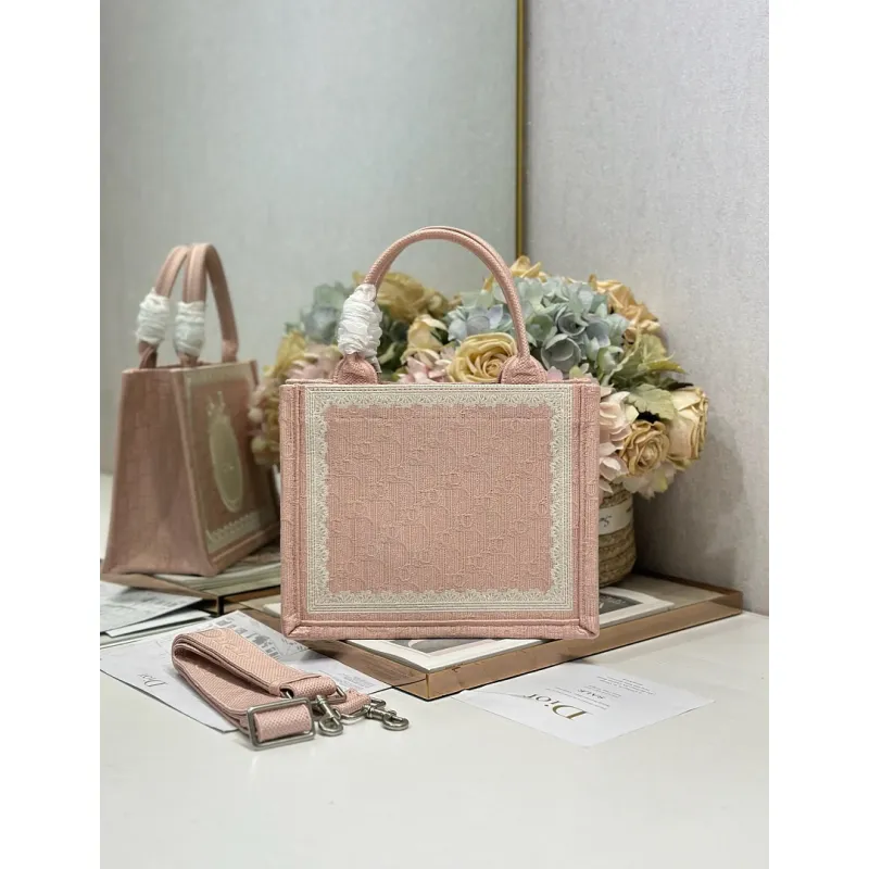 Dior Toile de Jouy Garden Embroidery Canvas Book Tote Bag #A65911 Dior Toile de Jouy Garden Embroidery Canvas Book Tote Bag #A65911