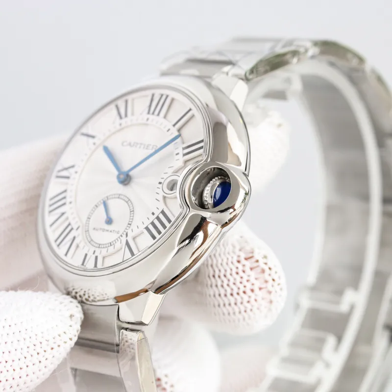 Cartier Blue Balloon Men Watch 1:1 good Black leather strap #A65822