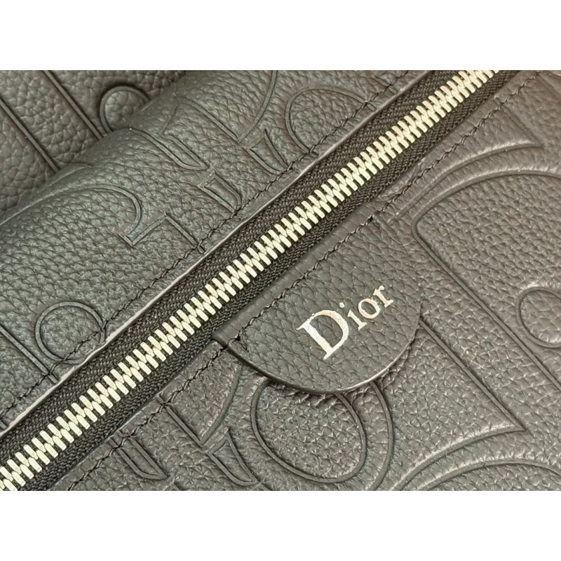 Dior 93968 Rider Oblique Embossed Leather Backpack CD Buckle Adjustable Strap Laptop Daypack #A65990 Dior 93968 Rider Oblique Embossed Leather Backpack CD Buckle Adjustable Strap Laptop Daypack #A65990