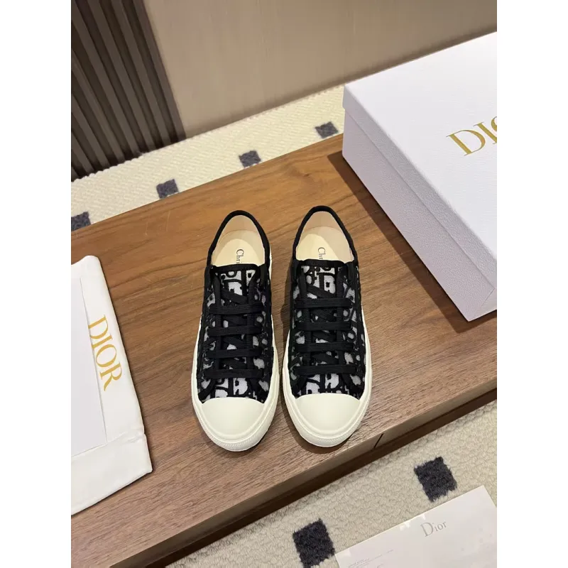 Dior Womens Oblique Embroidered Mesh Sneakers #A66049 Dior Womens Oblique Embroidered Mesh Sneakers #A66049