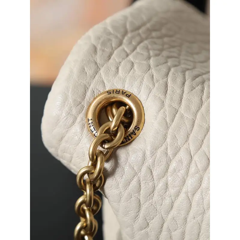 YSL 841702 LE Envelope Lambskin Chain Shoulder Crossbody Clutch Handbag #A65992