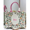 Dior Toile de Jouy Garden Embroidery Canvas Book Tote Bag #A65912