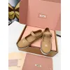 Miu Miu Womens Retro Calfskin Leather Ballet Flats #A66073