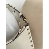valentino Rockstud Grainy Leather Mini Hobo Shoulder Bag 20×12×4cm #A65018