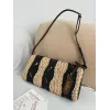valentino 22116 Garavani Devain Black Beige Striped Raffia Shoulder Crossbody Handbag #A65998 valentino 22116 Garavani Devain Black Beige Striped Raffia Shoulder Crossbody Handbag #A65998