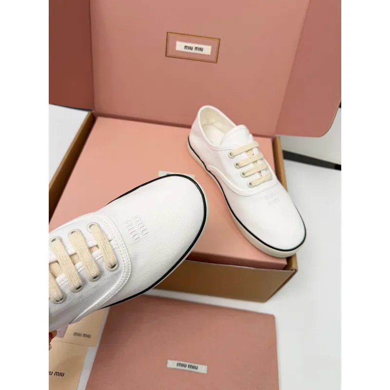 Miu Miu Womens Retro Calfskin Leather Ballet Flats #A66079 Miu Miu Womens Retro Calfskin Leather Ballet Flats #A66079