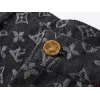 Louis Vuitton Black Denim Print Shorts #A52983 Louis Vuitton Black Denim Print Shorts #A52983
