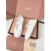 Miu Miu Womens Soft Leather Mary Jane Sneakers #A66065