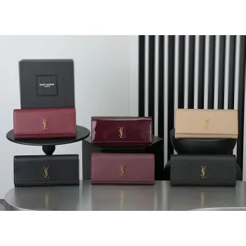 YSL 851921 Kate Smooth Calf Leather Gold Chain Shoulder Crossbody Clutch Handbag #A65991